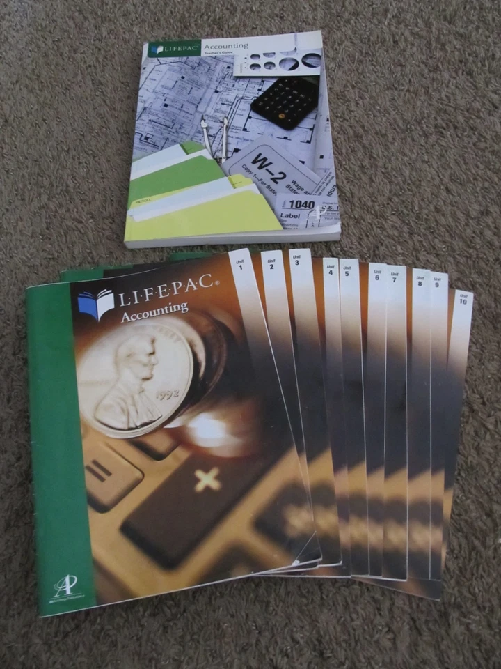 Alpha Omega LIFEPAC ACCOUNTING Teacher and Units 1-10 SET Pencil in 3 Foto 1 de 1