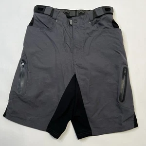 Men’s Zoic Ether Mountain Biking Shorts 11” Inseam Large Gray Black MSRP $90 - Picture 1 of 14