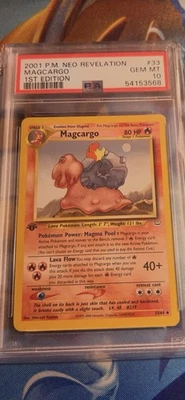 2001 Pokemon Neo Revelation 1st Edition Magcargo 33/64 PSA 10 - Image 1 of 3