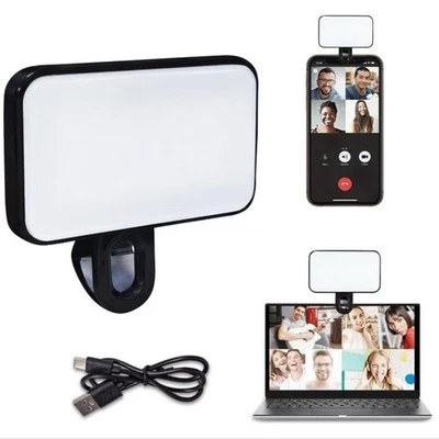 Portable Mini LED Fill Light Mobile Phone Clip-On Selfie Light USB Rechargeable - Image 1 of 4