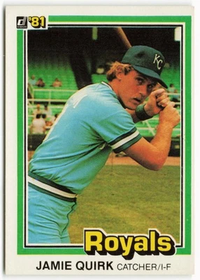 1981 Jamie Quirk Donruss - Kansas City Royals - Image 1 of 2