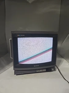 Vintage Sony Trinitron Color CRT Color TV KV1380R 13” Retro Gaming [Tested!!] - Picture 1 of 21