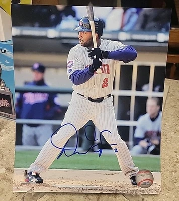 FOTO 8 x10 firmada por Denard Span de los gemelos de Minnesota autógrafo certificado de autenticidad de los Nacionales Foto 1 de 2