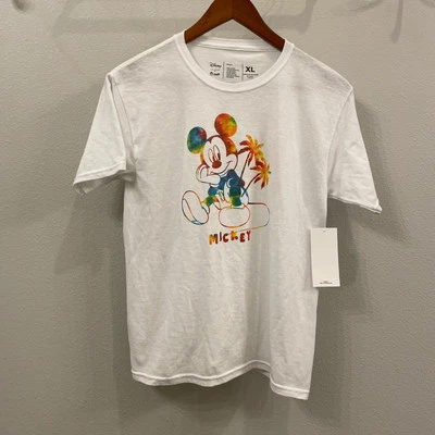 NUEVO CON ETIQUETAS Colección Disney Por NEFF Mickey Mouse Palmera Camisa Juvenil MED Foto 1 de 4