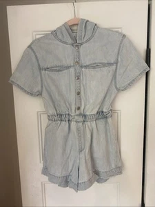 Zara Denim Jumpsuit Girls Sz 11/12y Shorts - Picture 1 of 13