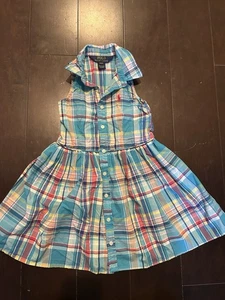 NWOT Polo Ralph Lauren Sleeveless Dress Plaid Girls 4T - Picture 1 of 2