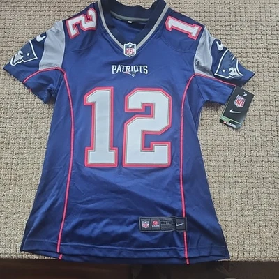 Nike On Field NFL New England Patriots Tom Brady #12 Home Jersey Youth Medium - Image 1 of 4