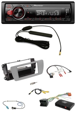 Pioneer MP3 DAB 1DIN Lenkrad USB Autoradio für Seat Ibiza 2008-2015 dublingrau - Bild 1 von 4