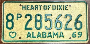Vintage 1969 Alabama Nummernschild - Bild 1 von 4