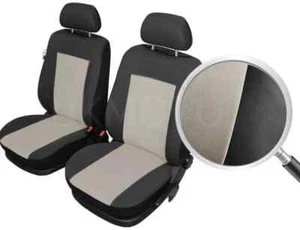 Par de FUNDAS ASIENTO COCHE ASIENTOS DELANTEROS PEUGEOT 207 - NEGRO/BEIGE - Imagen 1 de 2