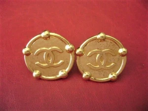 Chanel CC logo jumbo size clips earrings - Picture 1 of 7