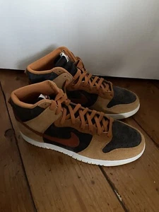 Nike Dunk High Premium Dark Russet - Uk Size 8 (New) - Picture 1 of 4