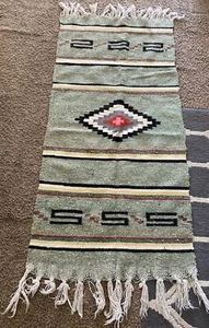 "Tappeto vintage in lana sud-occidentale / corridore con nappe 67x27" - Foto 1 di 9