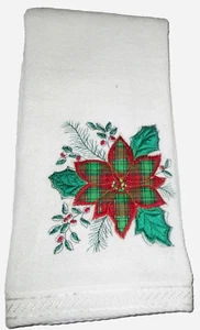TOALLA DE COCINA NAVIDAD ~ 16" X 25" ~ 100% Algodón ~ POINSETTIA - Imagen 1 de 1