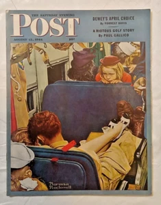 Saturday Evening Post Aug. 12, 1944 Norman Rockwell WW2 Ads Dewey F01E - Picture 1 of 13