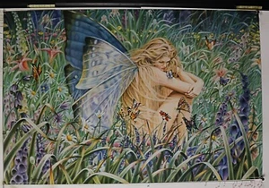Fairy girl by Sheila Wolk Fairy vintage poster 24.25" X 36.50" NOS (b238) - Picture 1 of 3