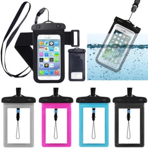 Waterproof Phone Case PVC Anti-Water Pouch Dry Bag Cover for UNDER 6.0" Phone BL - Picture 1 of 25