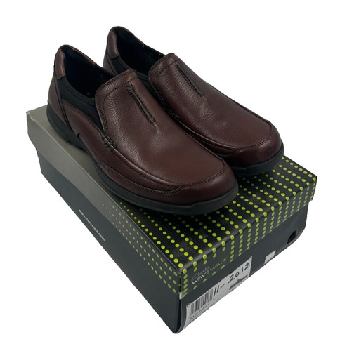 Scarpe uomo Clarks Wave Walk Vortex marrone Lea 10 5 M 62037 10 1 2 mocassini US nuove