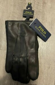 POLO RALPH LAUREN MEN'S GLOVES BLACK NAPPA LEATHER 3M INSULATE SIZE L,XL NWT