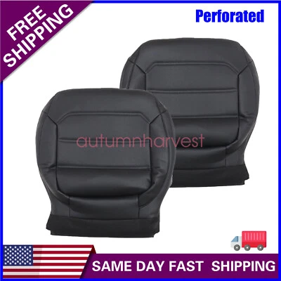 2012-2020 For Volkswagen Passat Both Side Bottom Leather Seat Cover Black PERF - Image 1 of 4