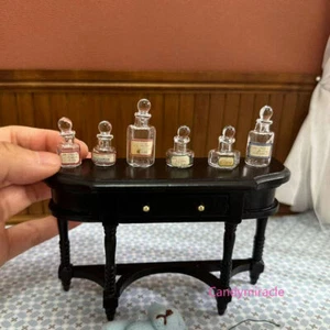 6 Stück Maßstab 1:12 Puppenhaus Miniatur Vintage Glas Flasche Lot Küchen Dosen - Bild 1 von 21