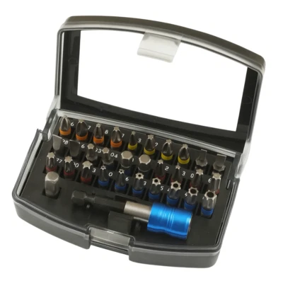 Bit Set 32-tlg Profi Bitset Magnetisch Bitsortiment Bithalter mit Clip in Box - Bild 1 von 3