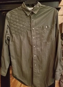 Cabela's Men's Army Green Long Sleeve Button Down Shooter's Shirt(medium) - Picture 1 of 5