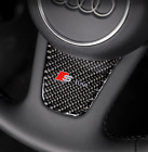 Carbon Fiber Steering Wheel Sline Badge Sticker For Audi A3 A4 Sline Measure Siz