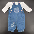 George Jeans Latzhose mit Shirt für Mädchen in Gr. 62/68 (3-6 M)  100% Baumwolle