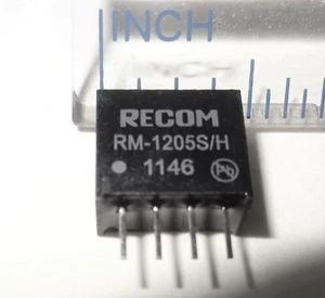1 pc RM-1205S/H 12v TO 5v DC-DC converter, Isolated Output. 50mA. 10D3-3 - Picture 1 of 1