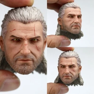 1/6 White Wolf Hunter Man Head Carved Model Fit for 12'' Action Figure - Picture 1 of 14