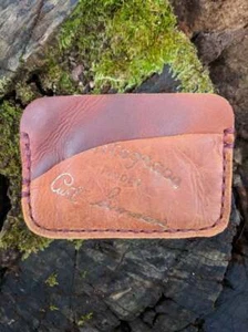 Estuche tipo billetera de cuero con dos bolsillos para guantes de béisbol vintage - Curt Simmons - Imagen 1 de 3