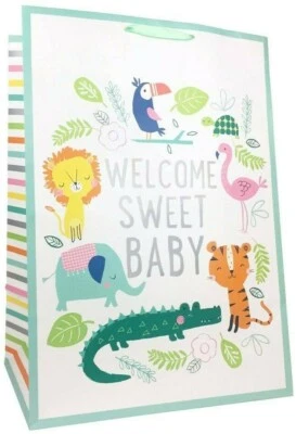 Spritz - XLarge "Welcome Sweet Baby" Jungle Colossal Gift Bag
