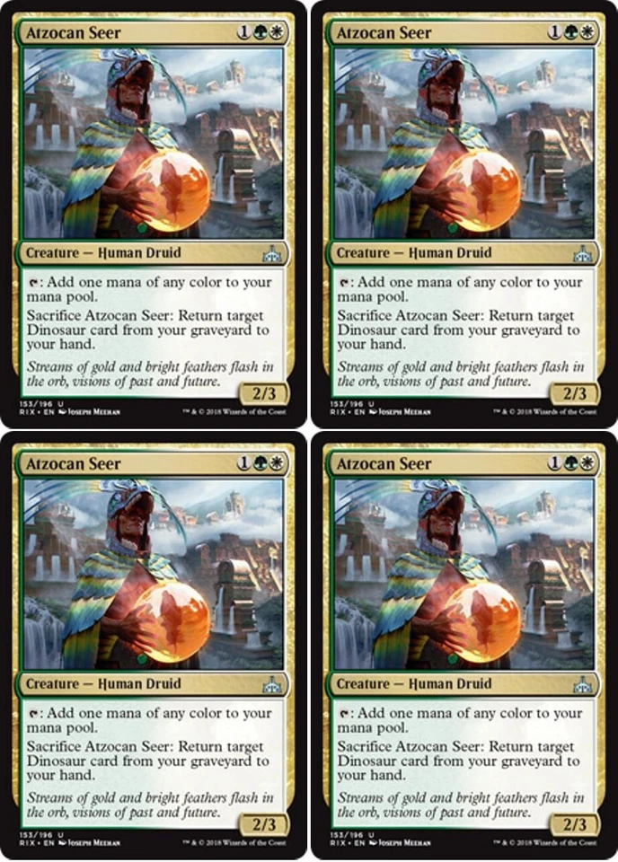 MTG - 4x ATZOCAN SEER - Rivals of Ixalan (U) - Image 1 of 1