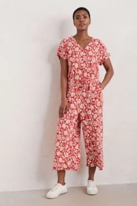 Seasalt Women's Jumpsuit - red Rose Trellis Wide Leg Jumpsuit - Regular - Carved - Picture 1 of 6