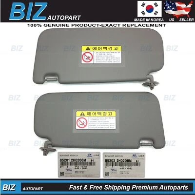 Genuine Sun Visors LEFT & RIGHT for 2007-2010 Hyundai Elantra 85202-2H0208M Foto 1 de 4