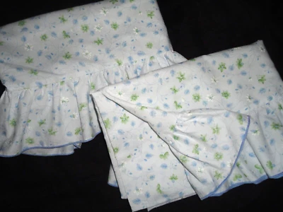 FUNDAS DE ALMOHADA ESTÁNDAR FLORALES AZUL Y VERDE CANNON ROYAL FAMILY 21X29 VINTAGE Foto 1 de 4