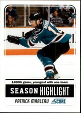 2011-12 Score Hockey #12 Patrick Marleau SH