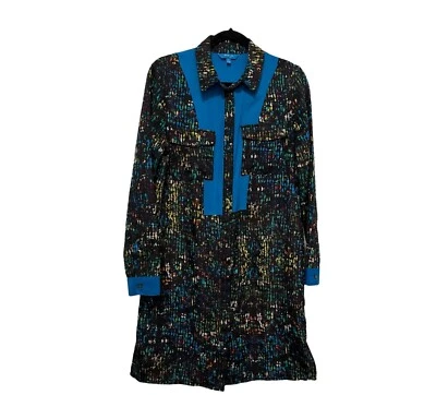 Vestido túnica Derek Lam For Design Nation estampado multicolor sombrilla abotonada Foto 1 de 4