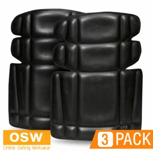 3 Pairs x Black SOFT Flexible Pants Trouser KNEE PADS Protection Inserts - Picture 1 of 2