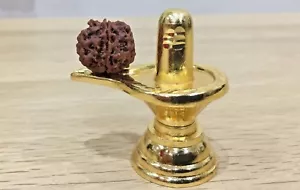 ESTATUA SHIVA LINGA LING LINGAM SHIV LINGUM SHIVLING SHIVALINGA ÍDOLO DE METAL MUKHI - Imagen 1 de 3