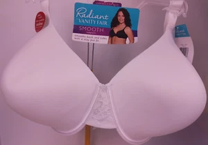 Radiant By Vanity Fair 76528 White Back Smoothing T Shirt Bra Size 42 DDD - New - Picture 1 of 17