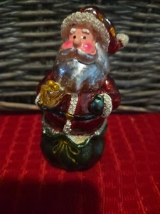 Vintage Lit Santa Figurine "RADKO" Style Blown Plastic Cute Flashing Santa - Imagen 1 de 6