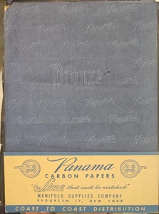 Vintage Panama Carbon Papers Brooklyn NY Manifold Supplies about 25-30 pieces - Picture 1 of 3