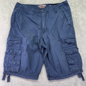 Ecko Unltd. Herren Cargo Shorts Blau Baumwolle Freizeit Utility Größe 32 - Bild 1 von 9