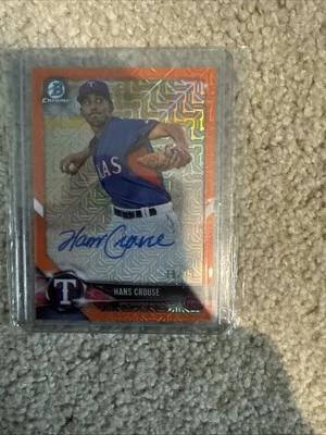 2018 Bowman - Mega Box Chrome Mojo  Autographs Hans Crouse #BMA-HC ORANGE /25 - Image 1 of 2