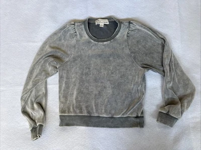 Vintage Havana Velour Sweater Womens  Small Gray Sweatshirt  Pullover Ladies - Image 1 of 4