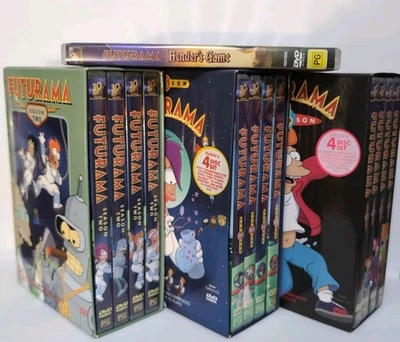FUTURAMA SEASON 2, 3 & 4 Box Sets + Bender's Game Full Length Quest DVD'S PAL 4 - Image 1 of 4