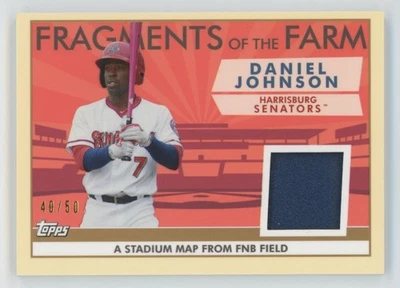 Daniel Johnson 2019 Topps Pro Debut Fragments of the Farm Gold /50 Jersey - Image 1 of 3