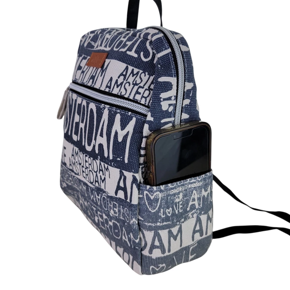 Mini Mochila Robin Ruth Original Amsterdam Mujer Niña Azul Marino NUEVA Foto 1 de 4